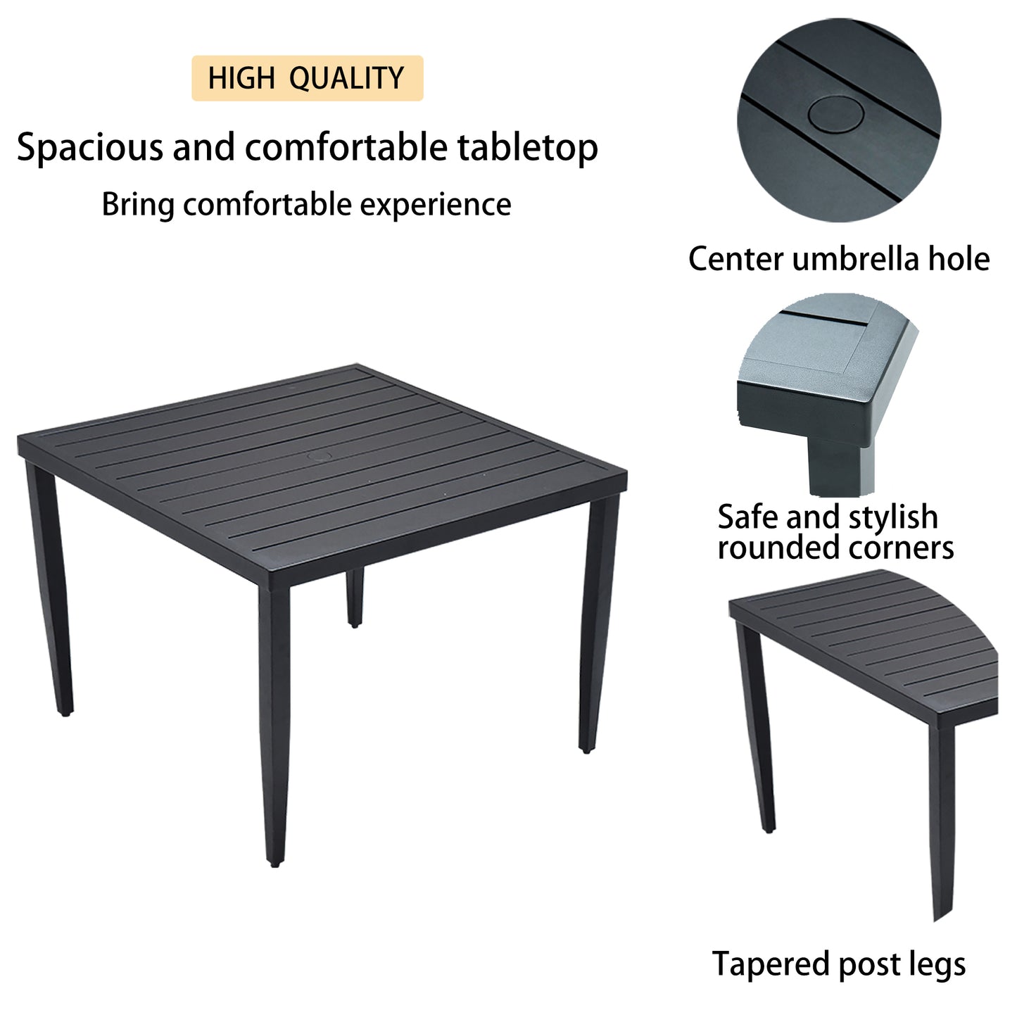 Warmsprings Contemporary Patio Table