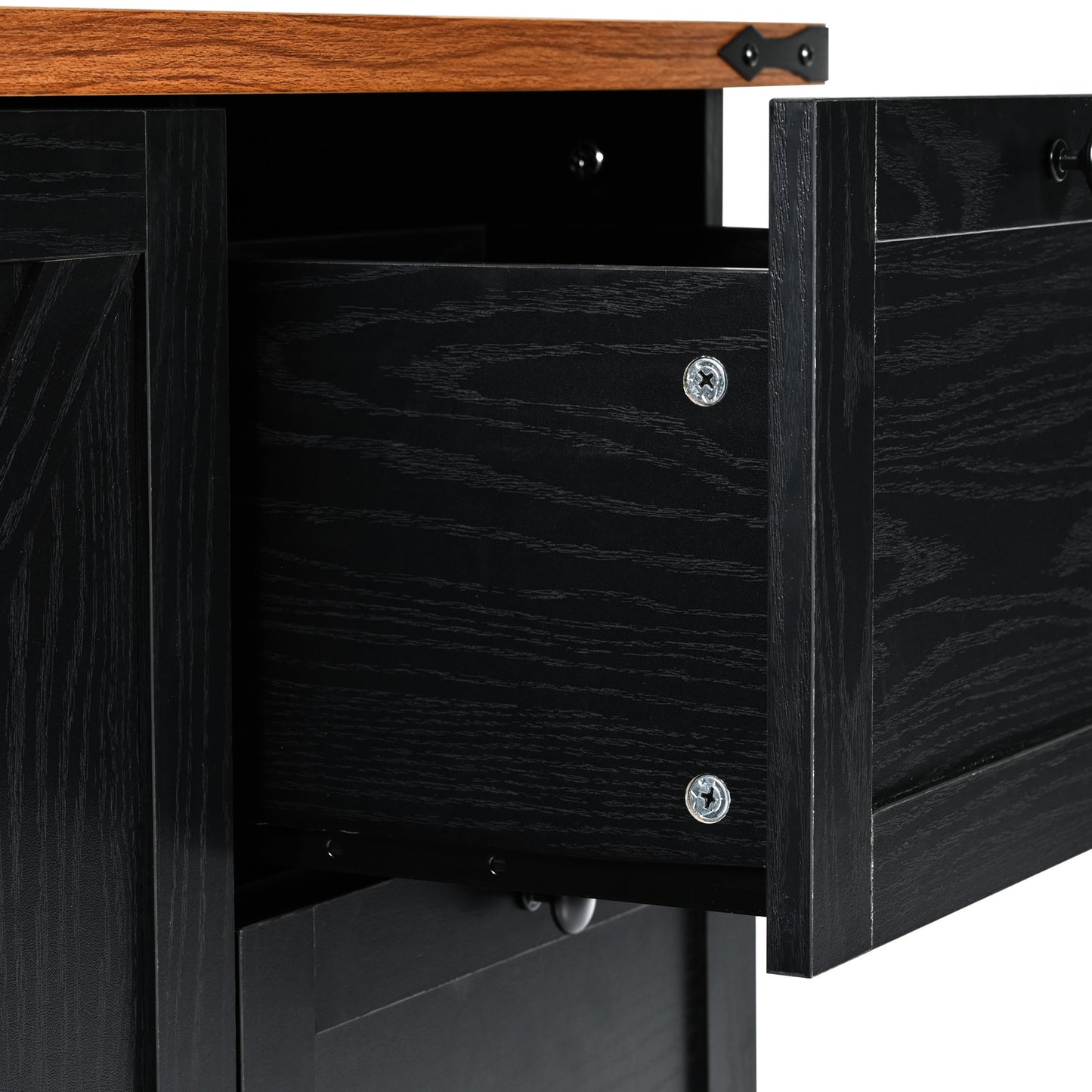 Westport Modern Farmhouse Rolling Kitchen Cart