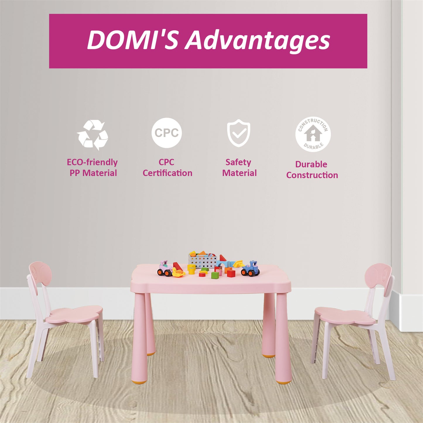 Lazzareschi Modern Kids Activity Table Set