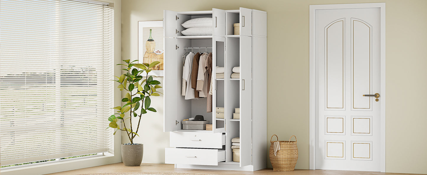 Elmcrest Contemporary Classic Mirror Wardrobe