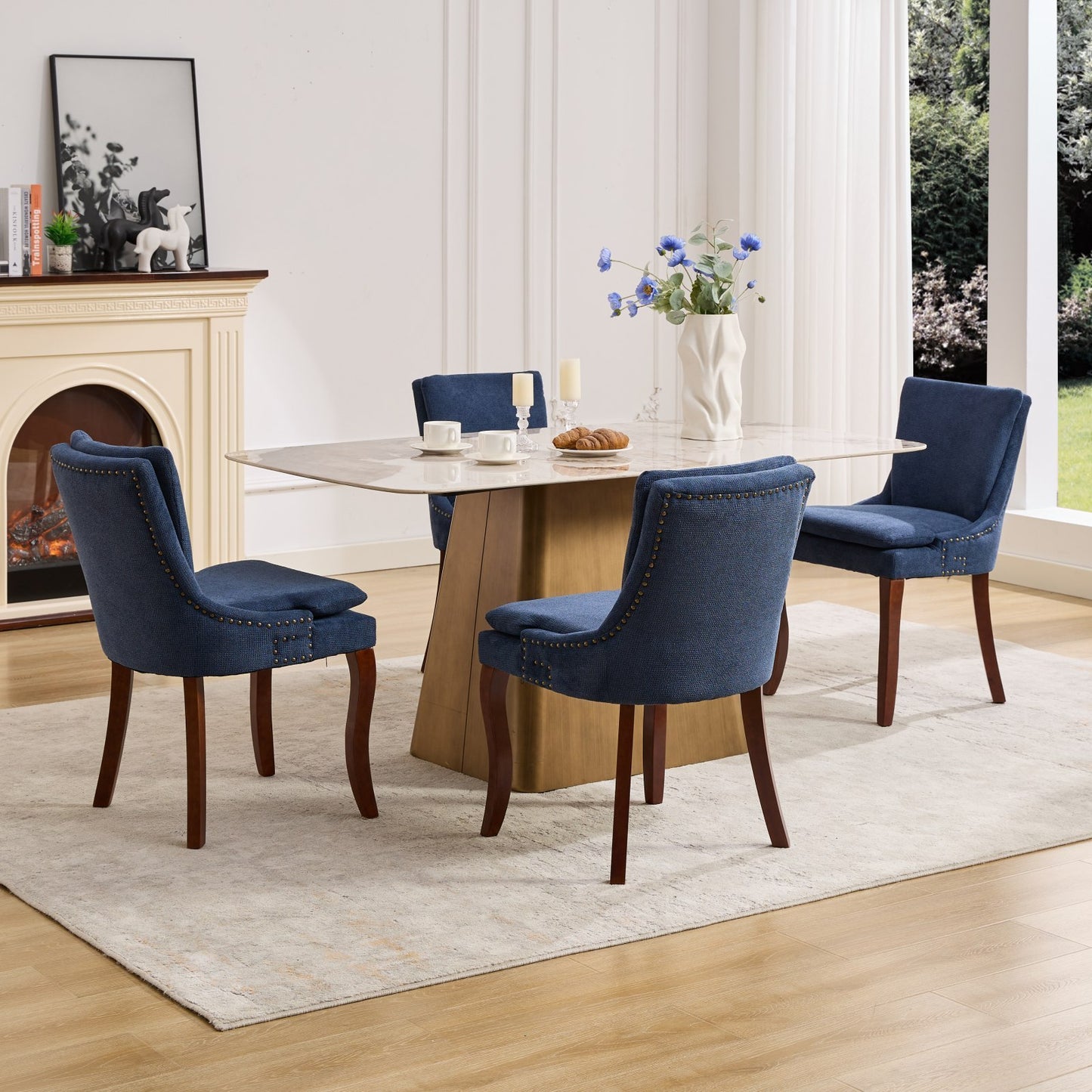 Healdsburg Modern Chenille Dining Chairs