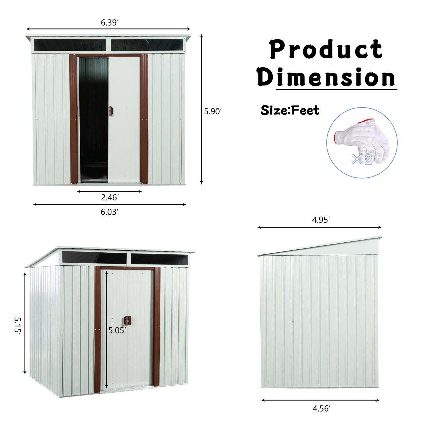 Marcel Industrial Outdoor Metal Shed