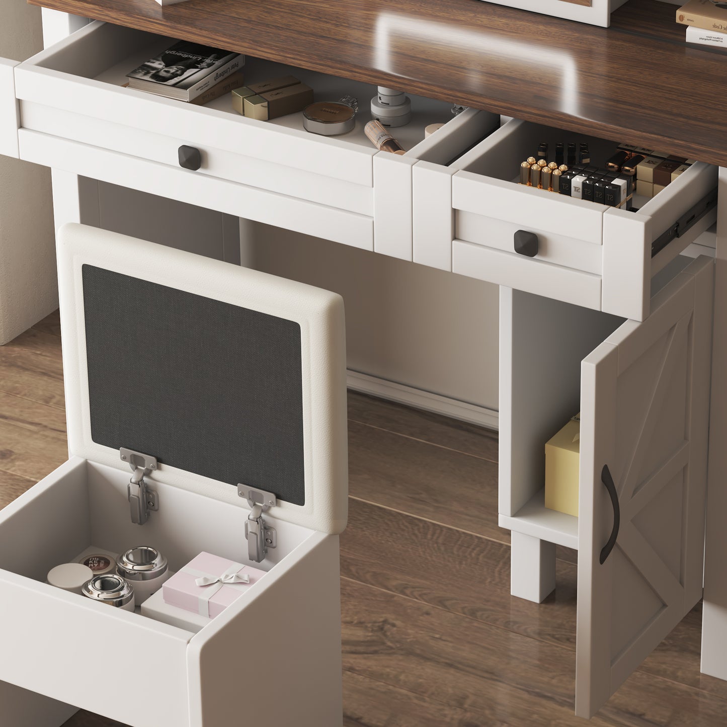 Fremont Craftsman Farmhouse Makeup Vanity Desk