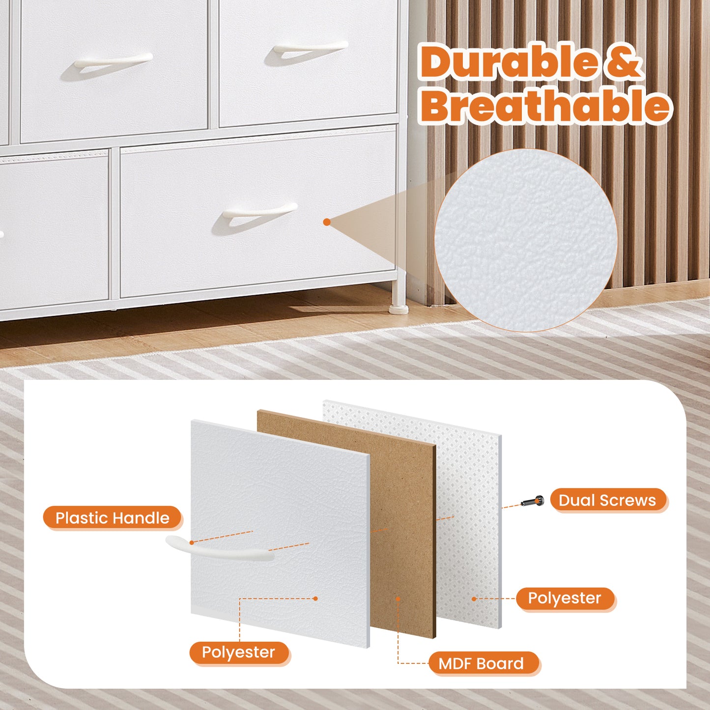 Healdsburg Modern Fabric Closet Dresser Storage
