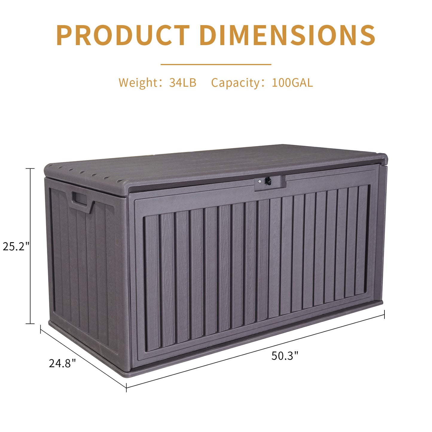 Calista Modern Outdoor Resin Storage Box