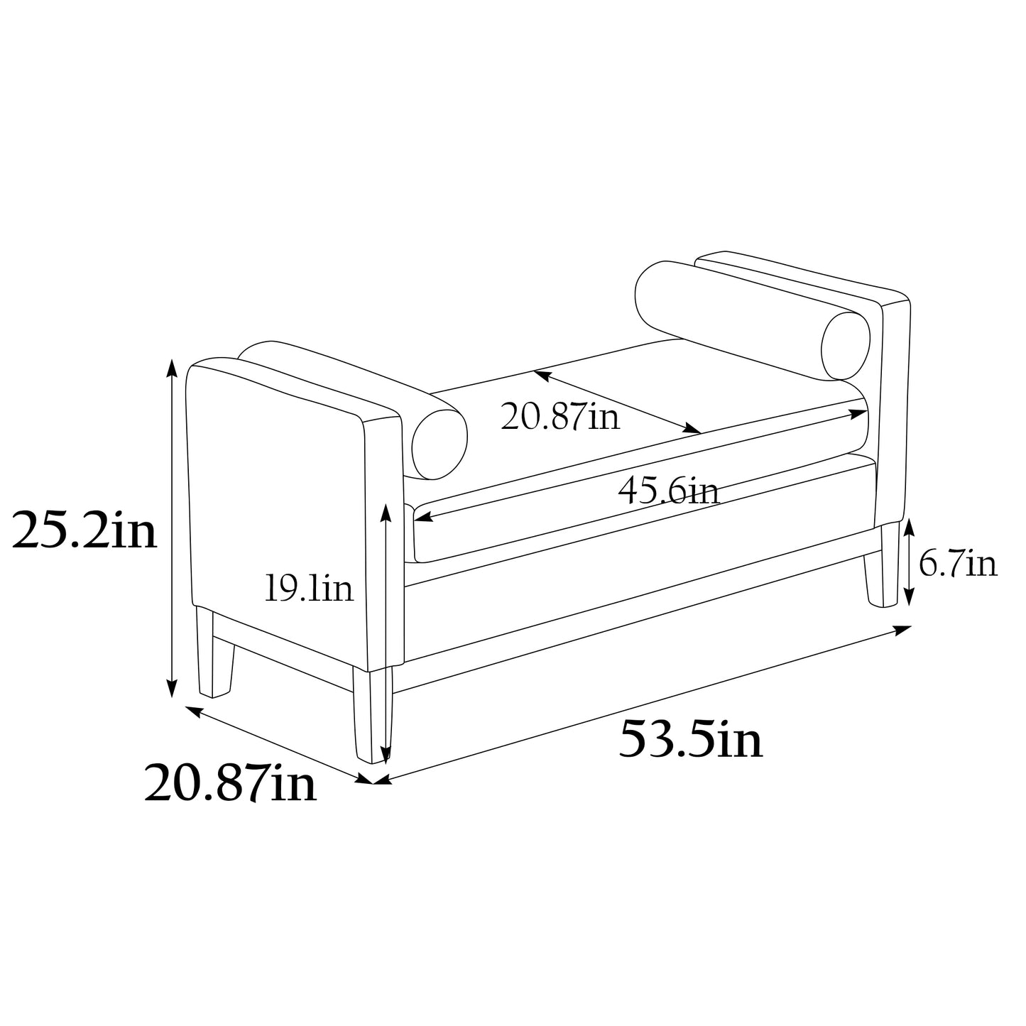 Justo Contemporary Elegant Upholstered Bench