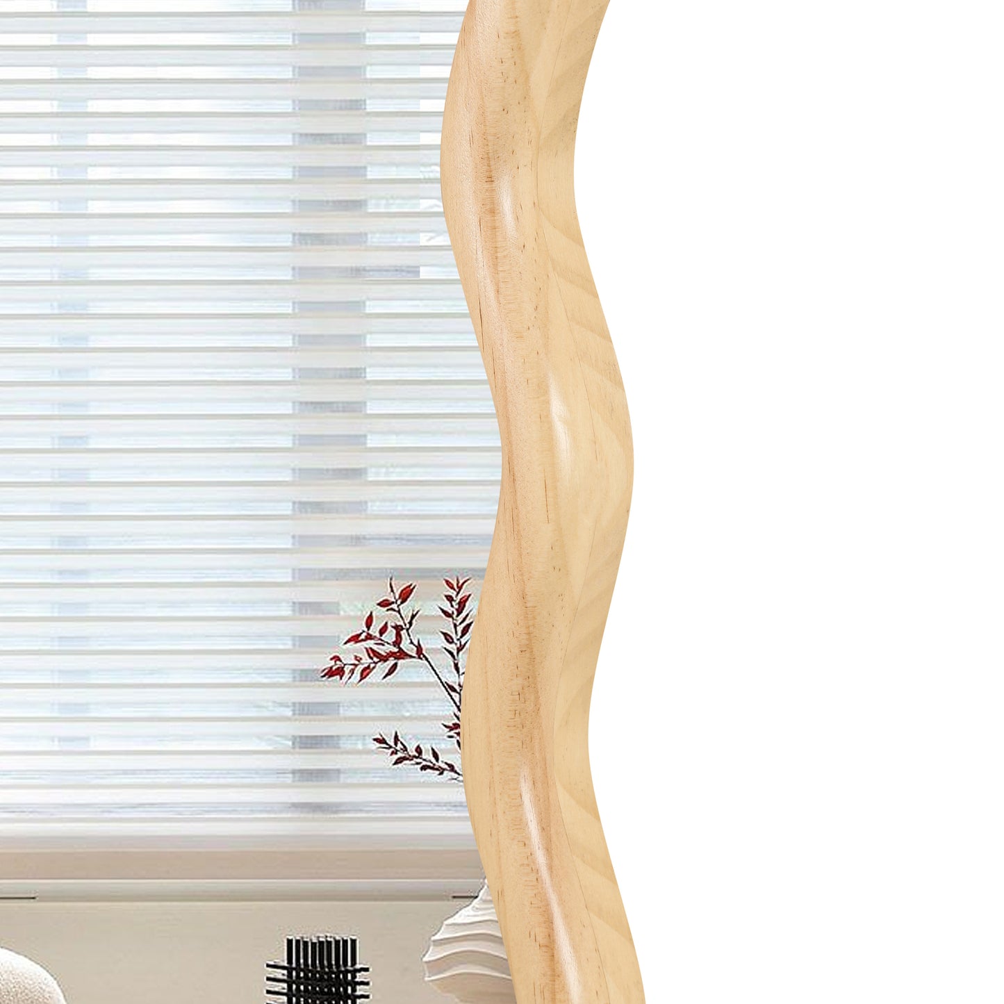 Napa Craftsman Wood Wavy Vanity Mirror