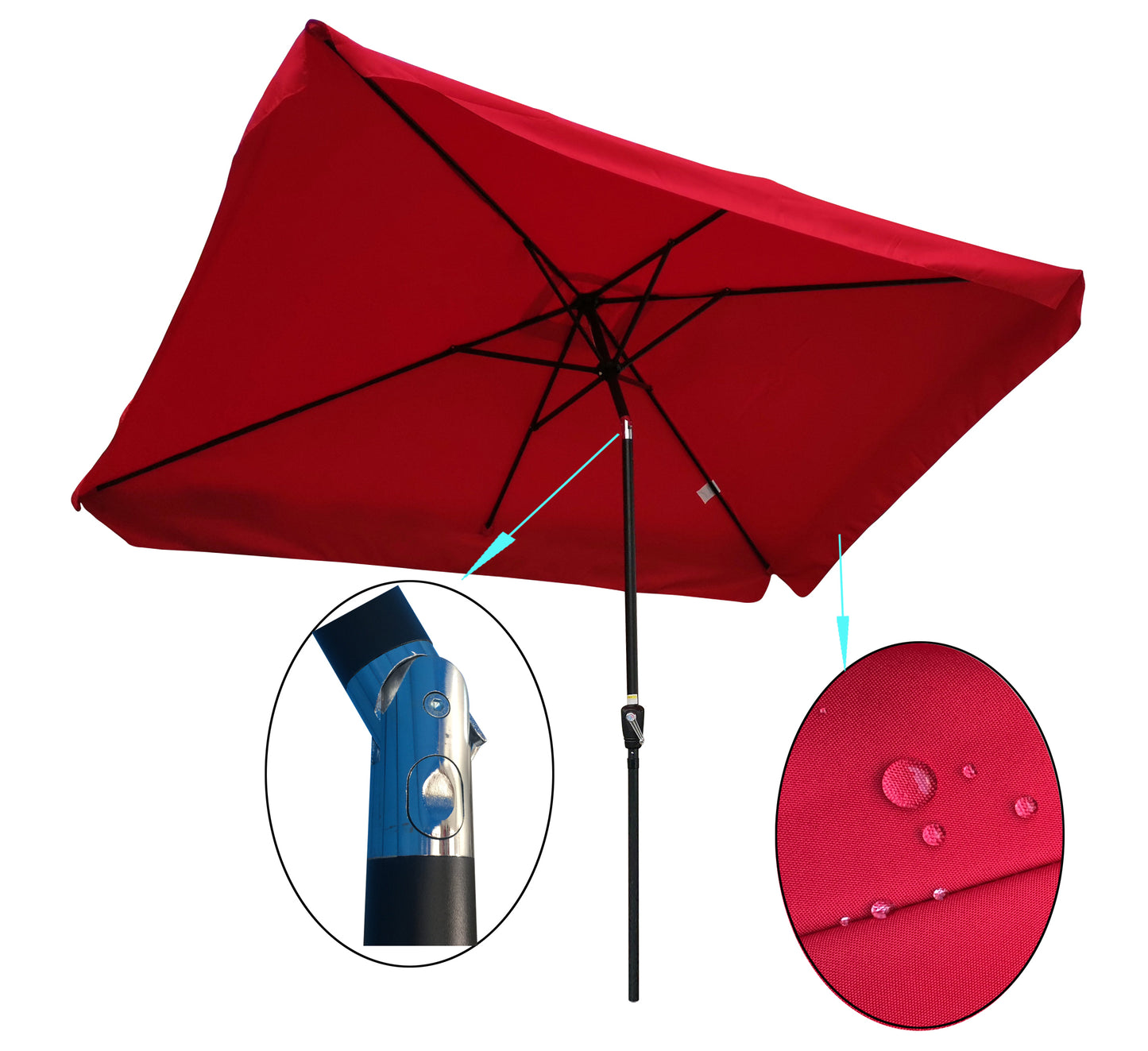 Fremont Modern Crank Tilt Patio Umbrella