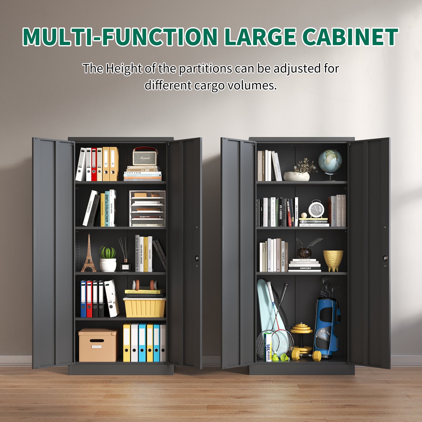 Calista Modern Metal Garage Storage Cabinet