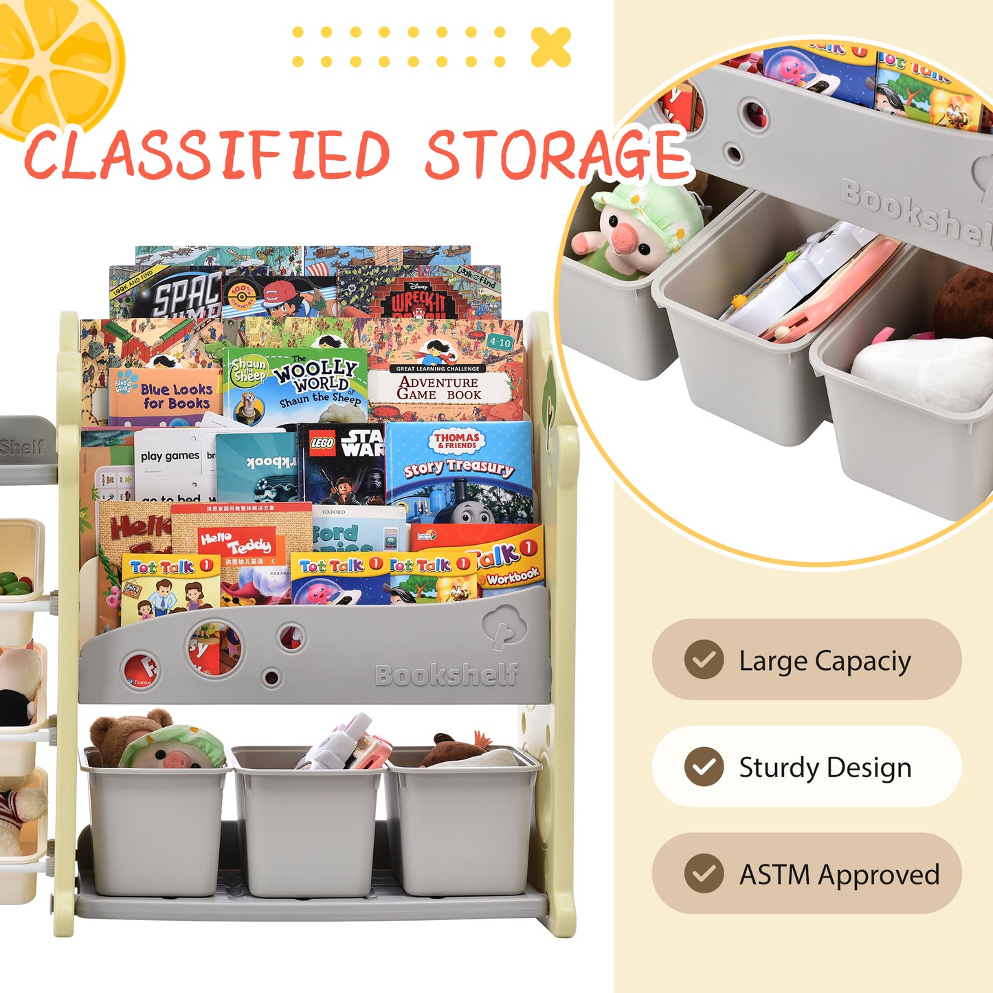 Justo Modern Kids Storage Shelf