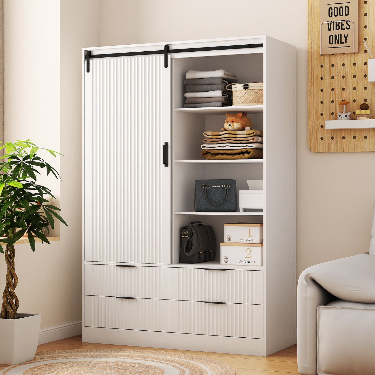Fremont Contemporary Tall Bedroom Armoire
