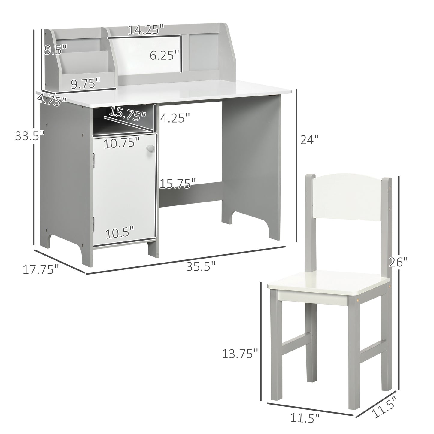 Justo Modern Qaba Toddler Desk