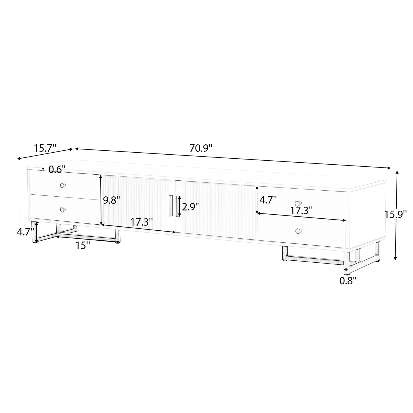 Niles Modern U-Can TV Stand Entertainment Center