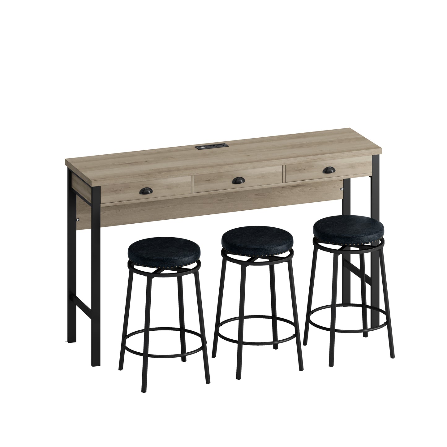 Westport Contemporary Dining Power Stool Set