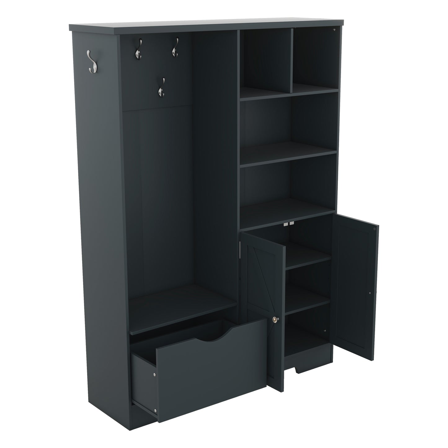 Calista Modern Elegant Storage Coat Rack