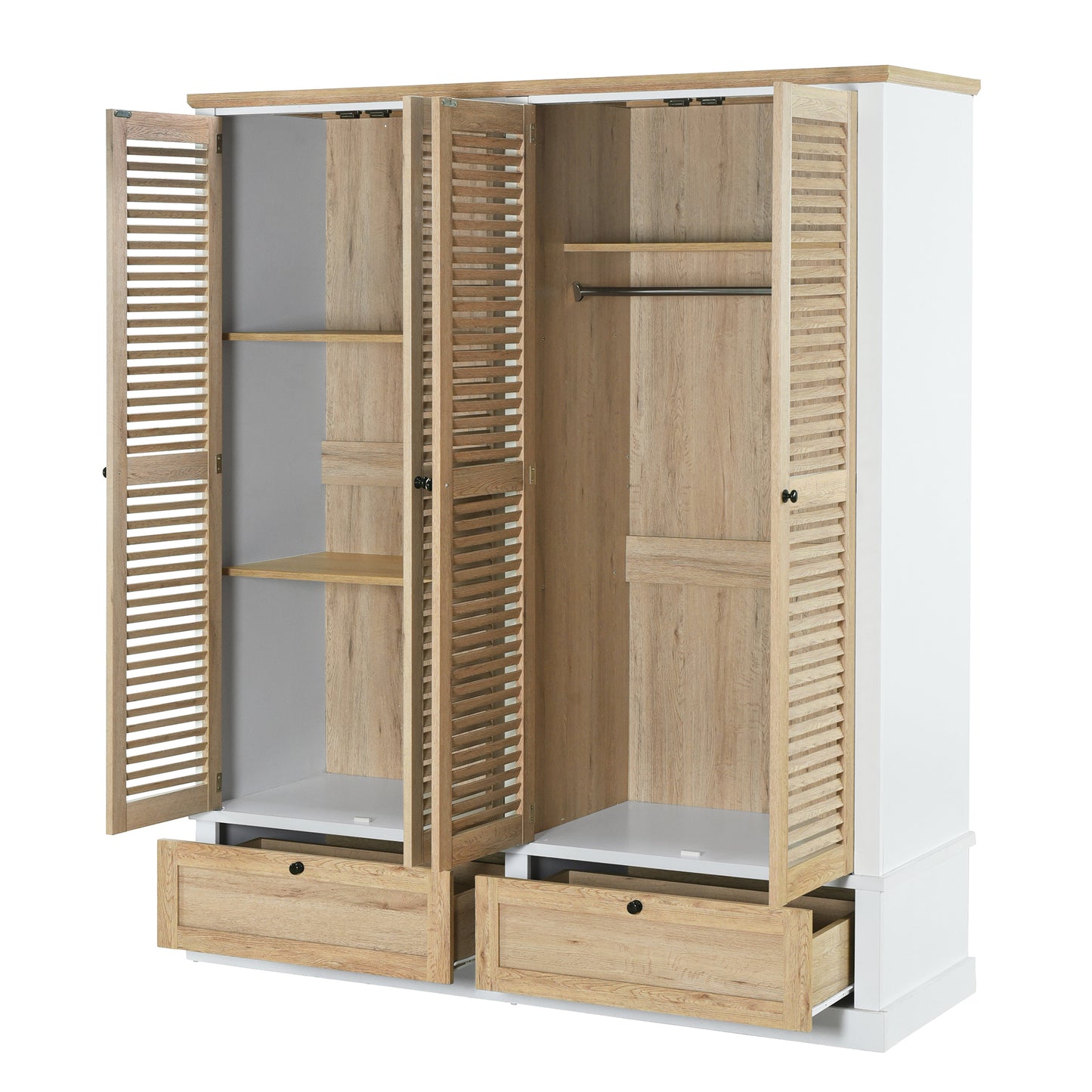 Niles Contemporary Shutter Door Wardrobe