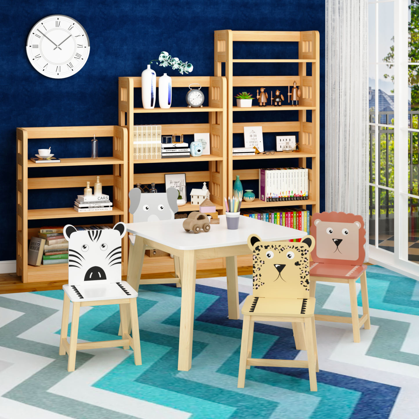 Lula Craftsman Kids Animal Table Set