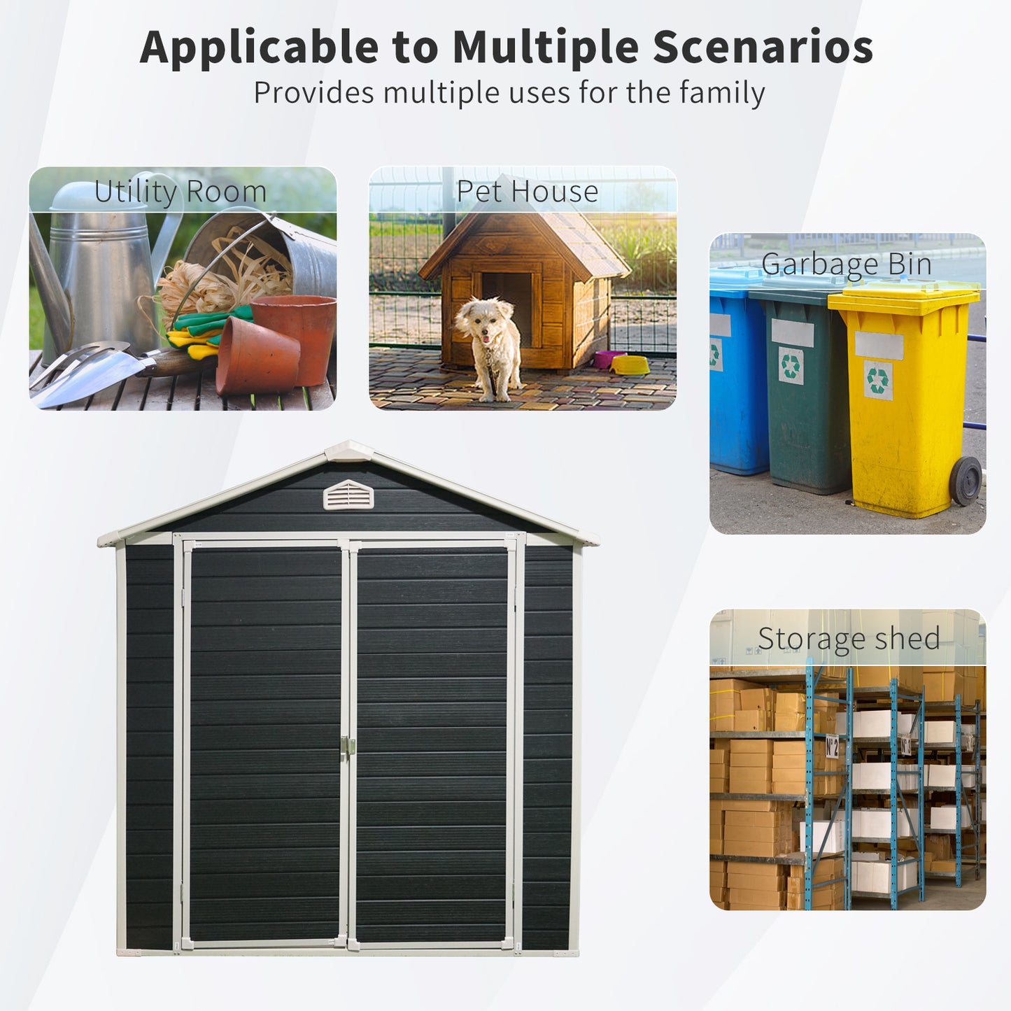 Warmsprings Industrial Resin Outdoor Storage Shed