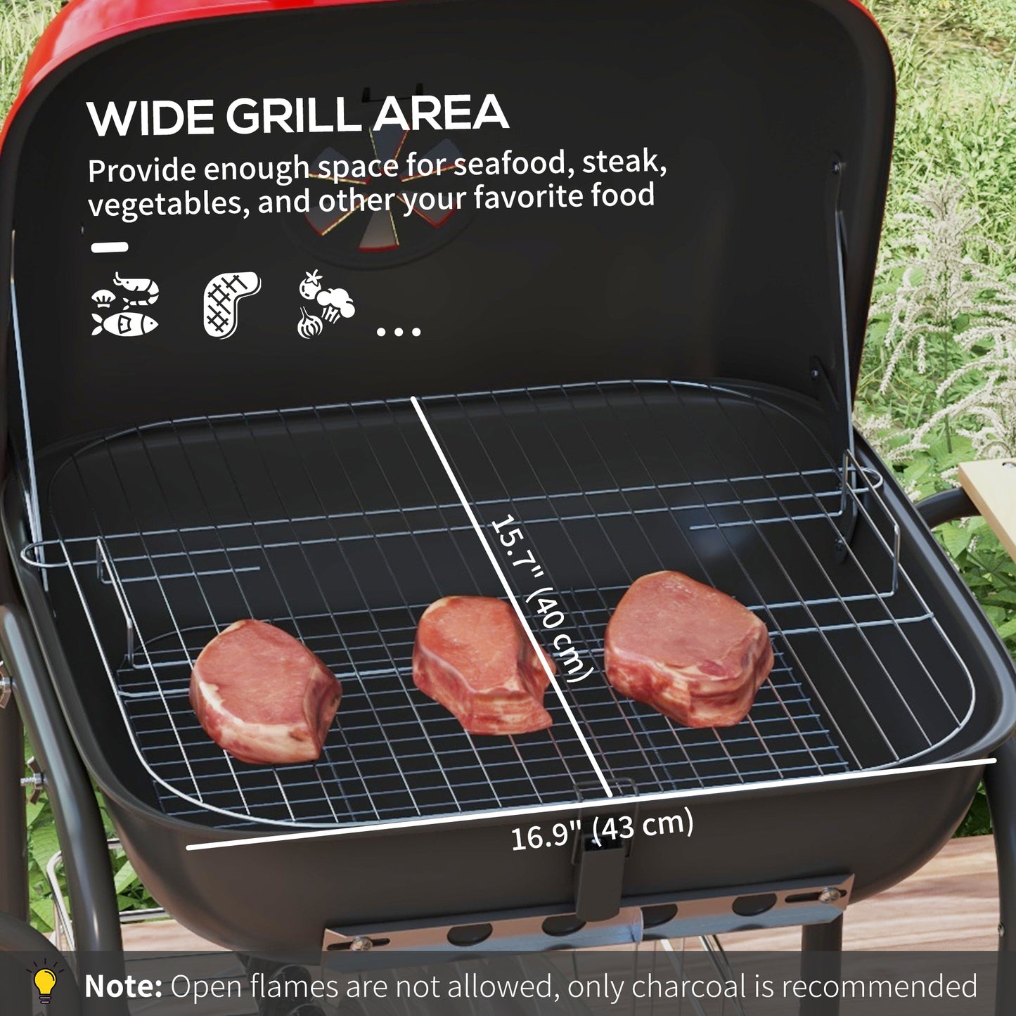 Jiron Industrial Portable BBQ Grill