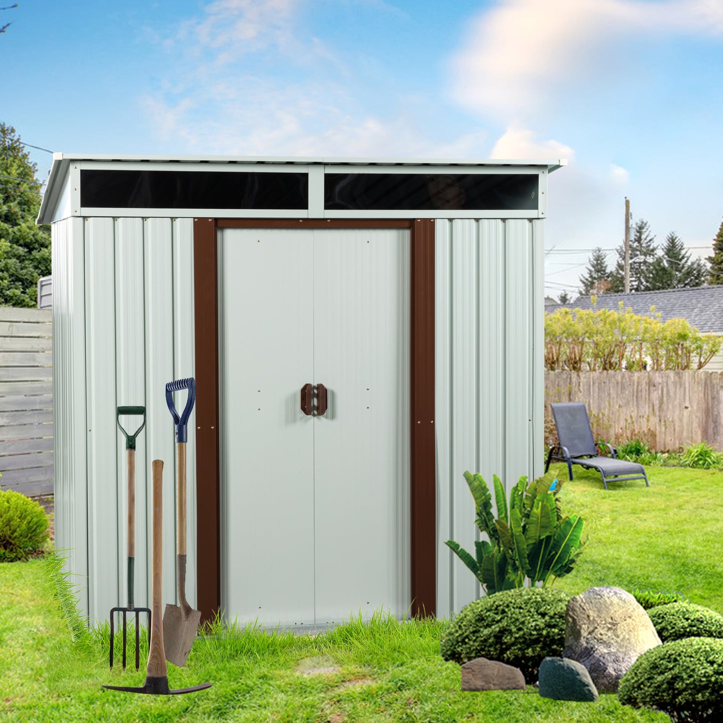 Marcel Industrial Outdoor Metal Shed