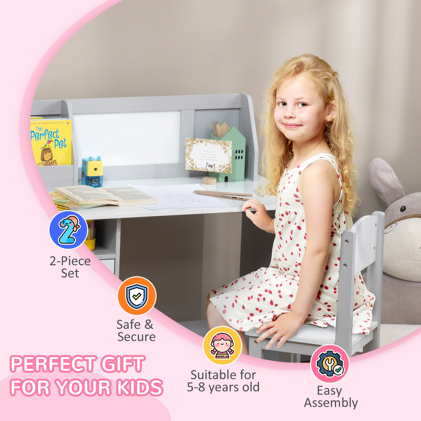 Justo Modern Qaba Toddler Desk