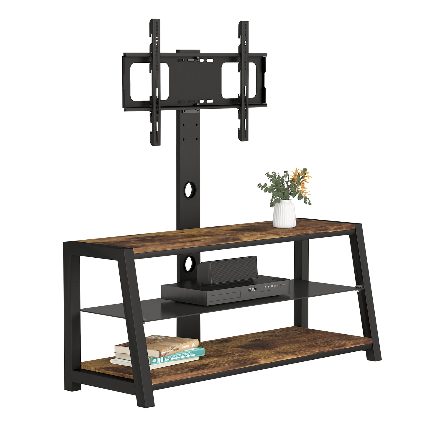 Westport Modern Swivel Glass TV Stand