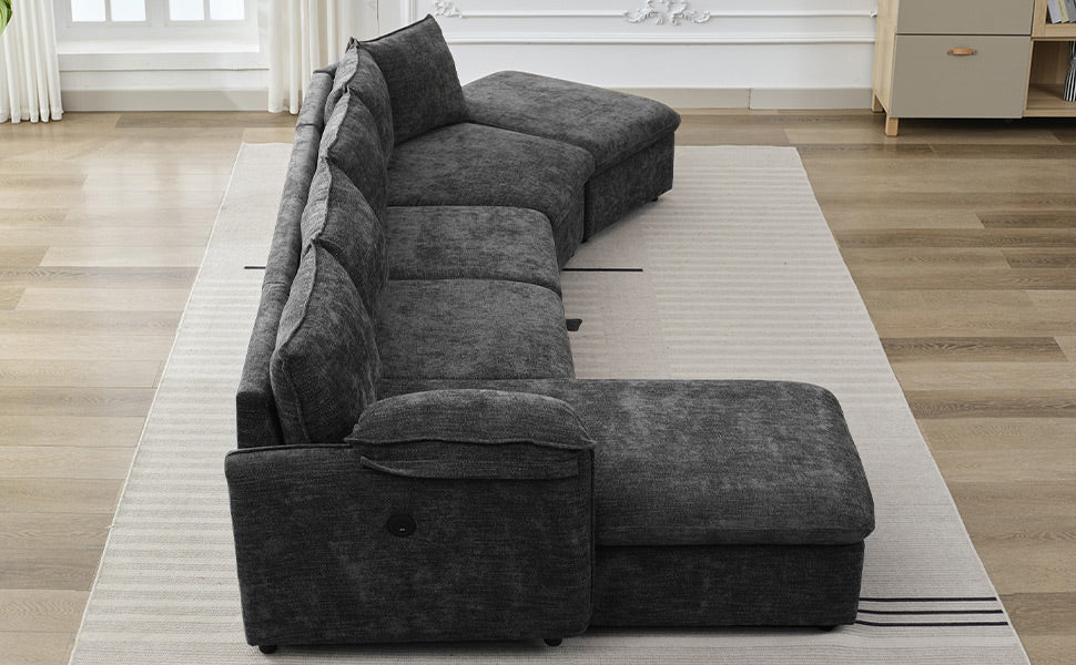 Sonoma Modern Pull-out Couch Sectional