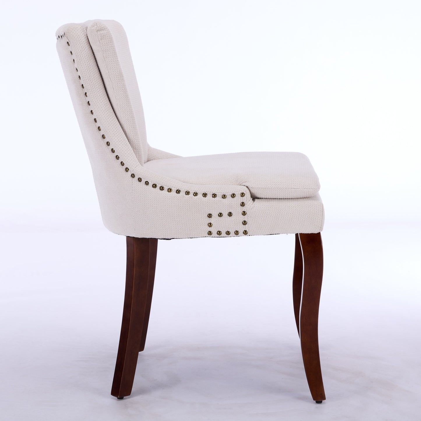 Calista Contemporary Double-layer Chenille Dining Chairs