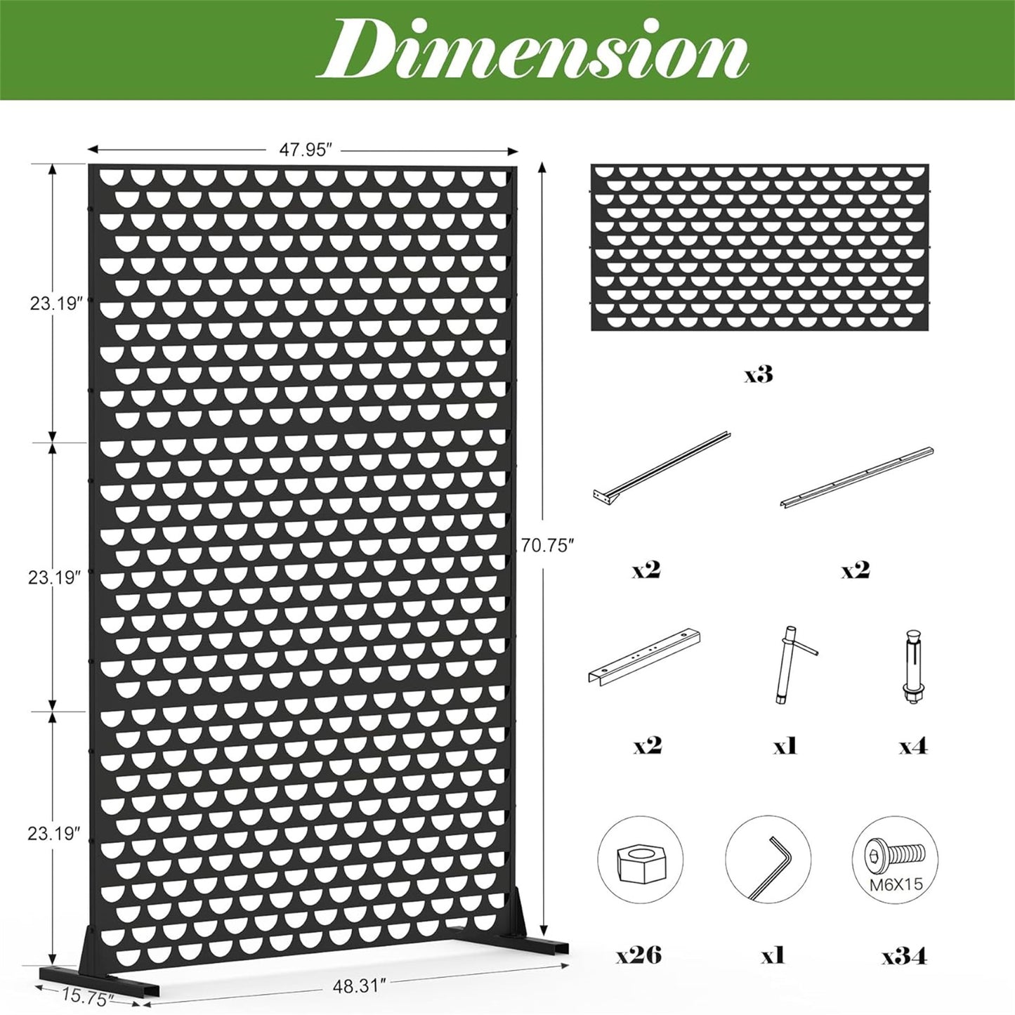 Justo Modern Privacy Screens