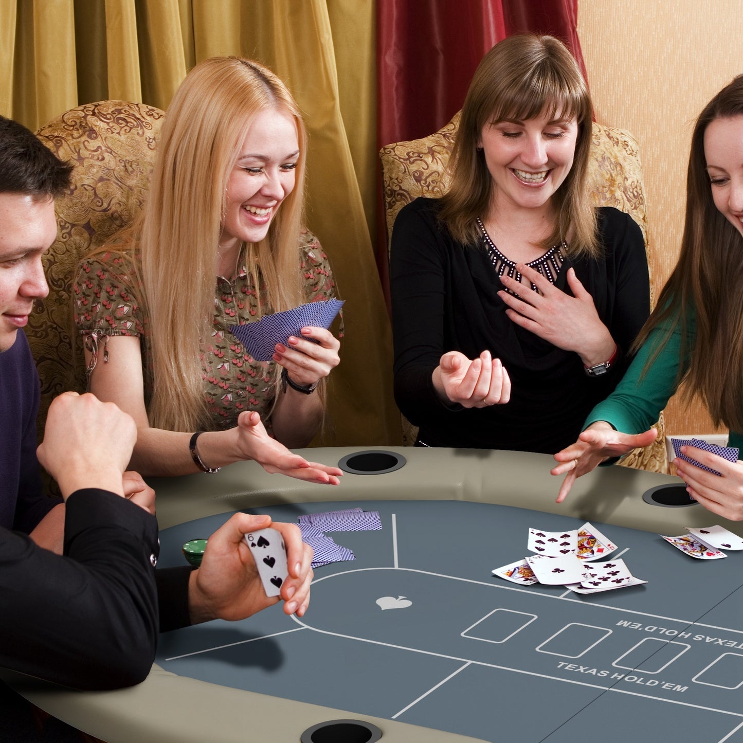 Mission Contemporary Foldable Poker Table
