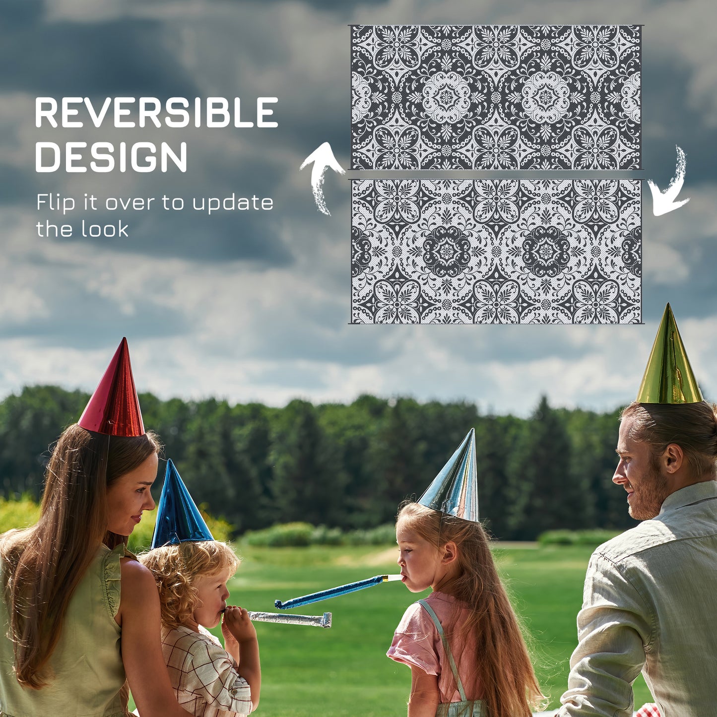 Centerville Contemporary Reversible Outdoor Rug