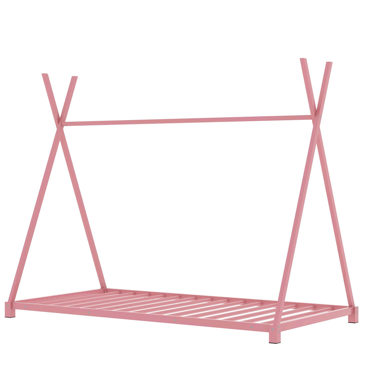 Emery Industrial Metal Twin Size House Platform Bed