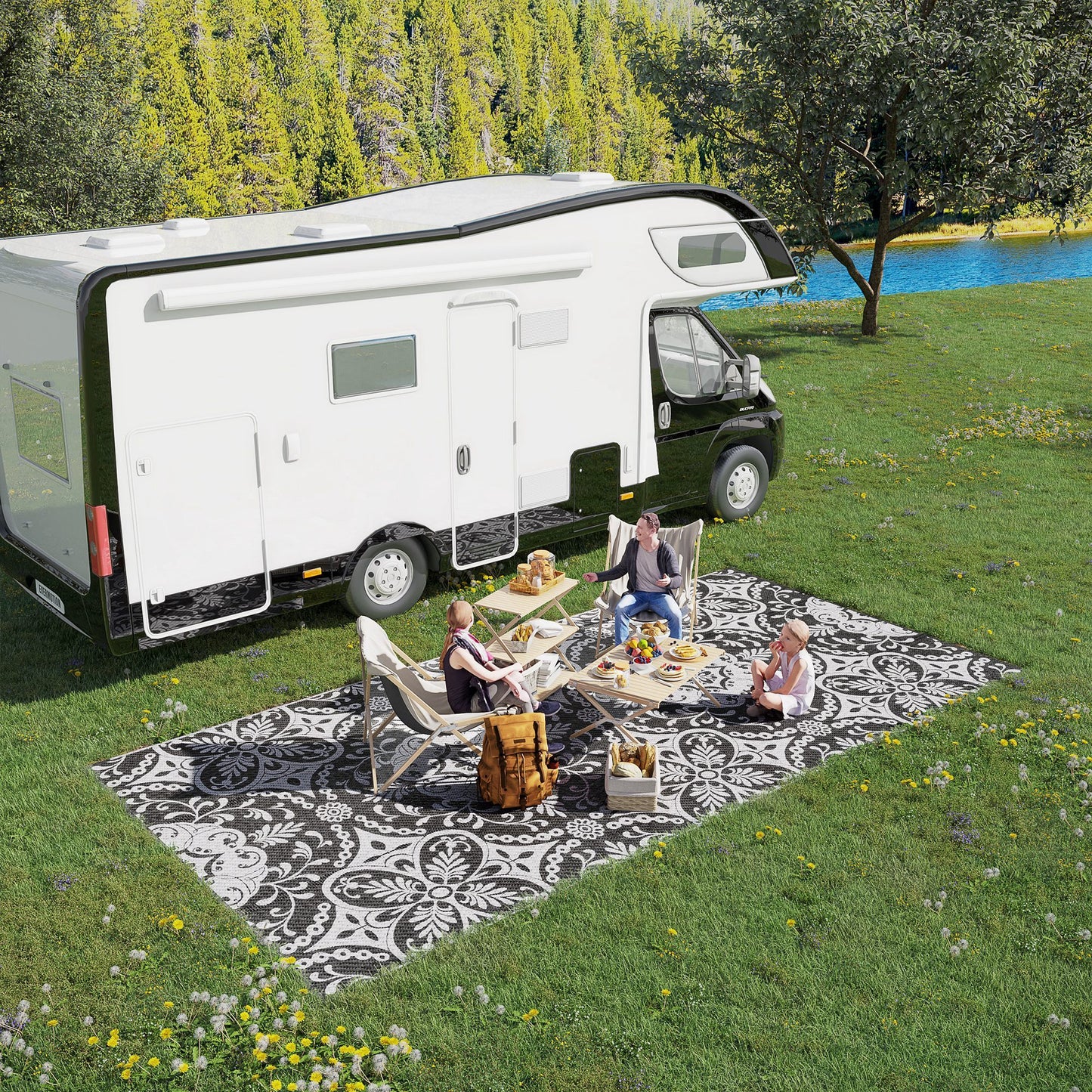 Centerville Contemporary Reversible Outdoor Rug
