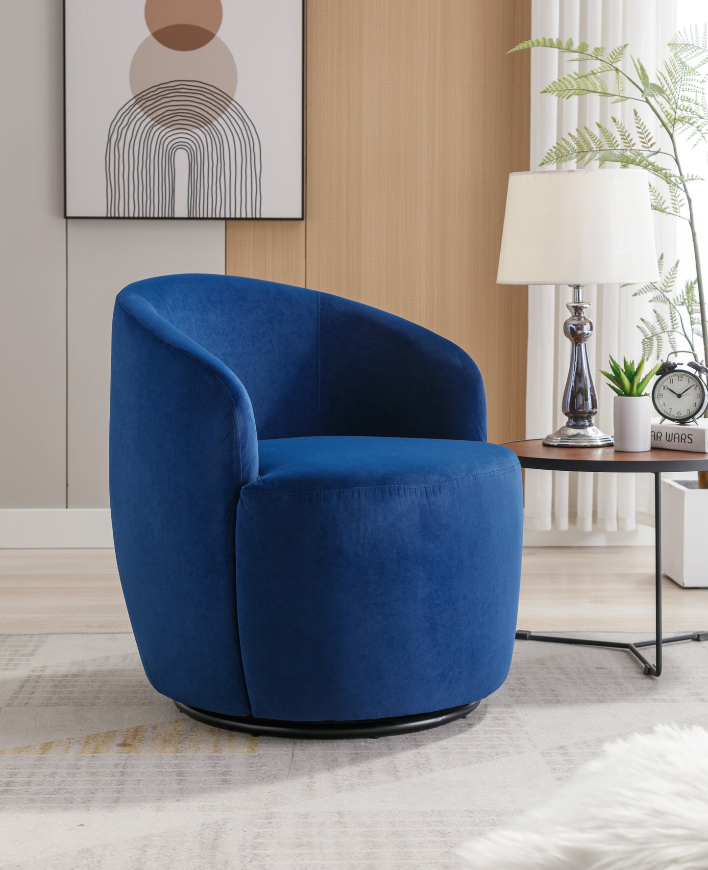 Emery Contemporary Velvet Swivel Accent Chair