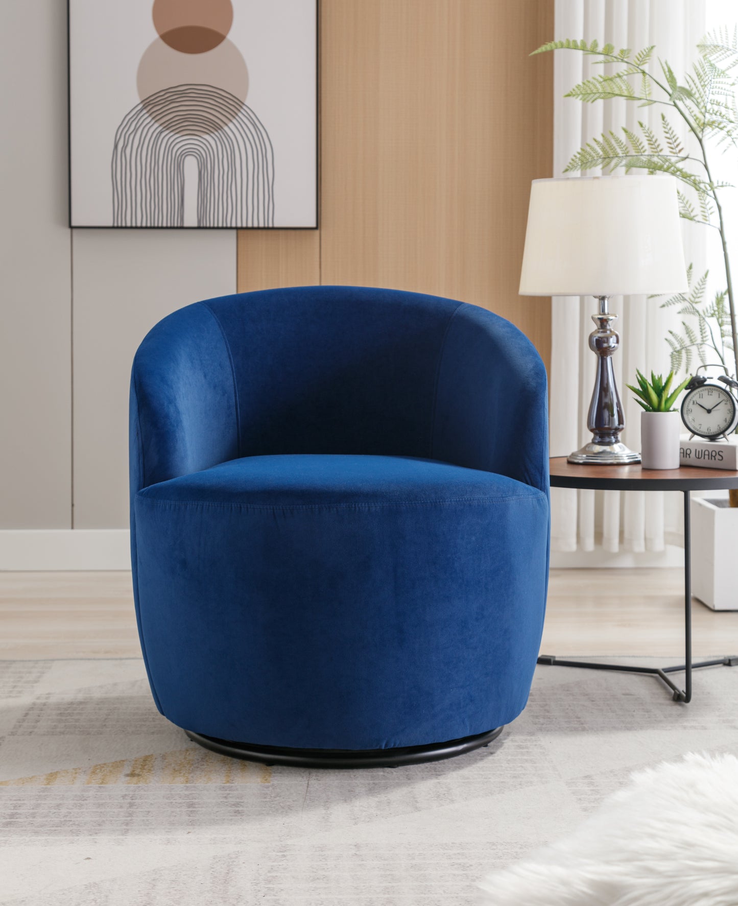 Emery Contemporary Velvet Swivel Accent Chair