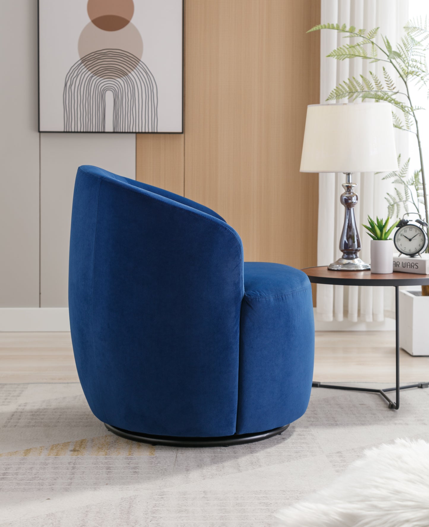 Emery Contemporary Velvet Swivel Accent Chair