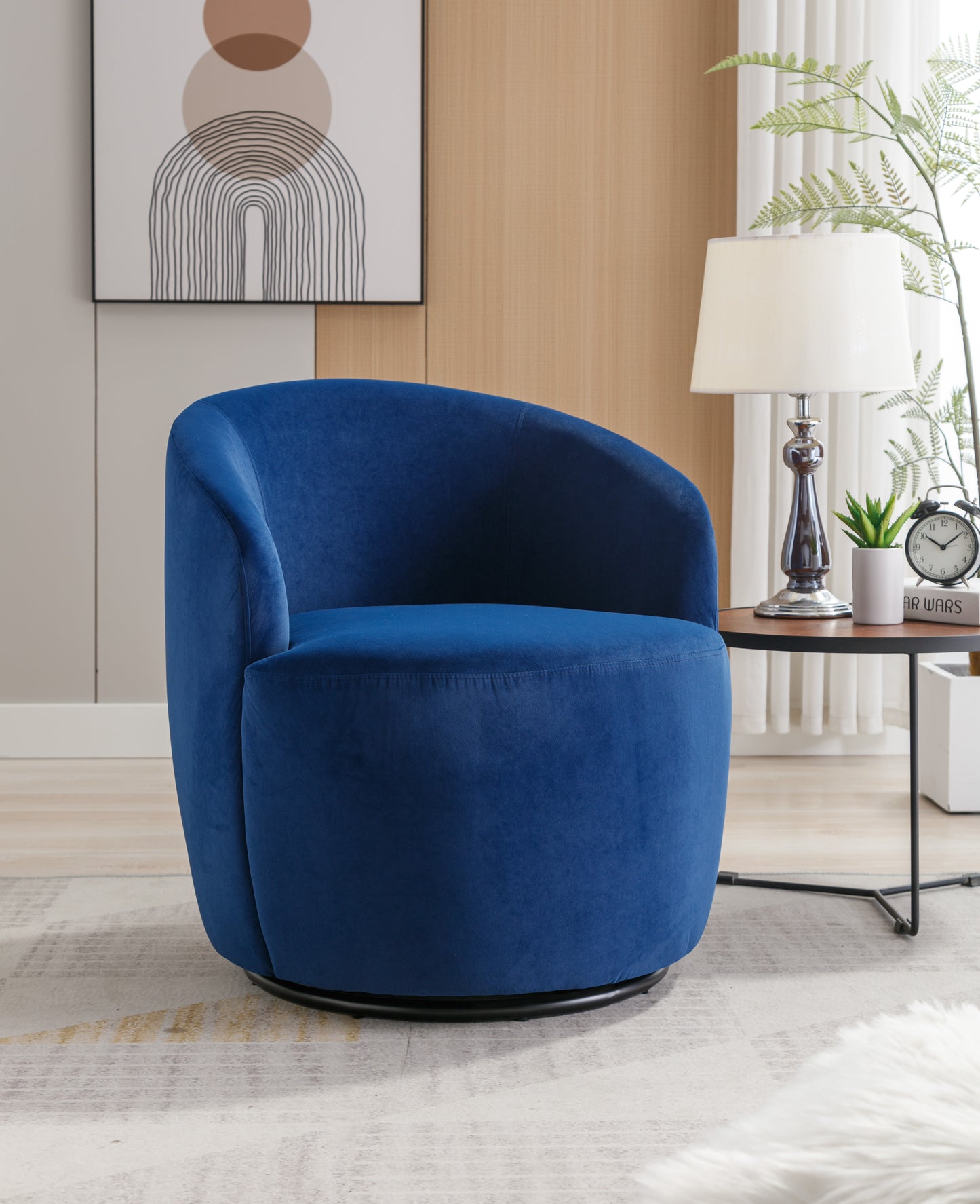 Emery Contemporary Velvet Swivel Accent Chair