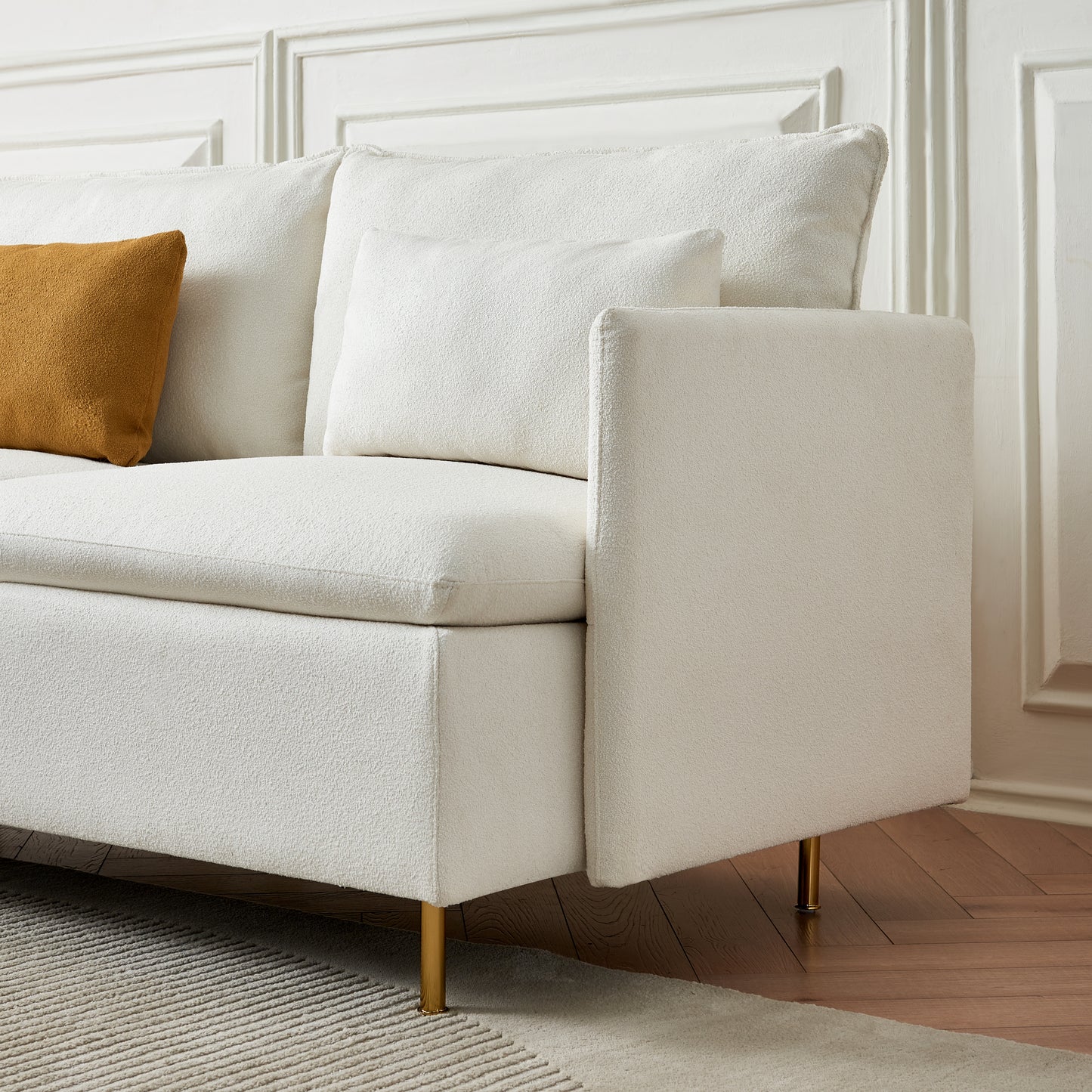 Amity Modern Teddy Fabric Sofa Sectional
