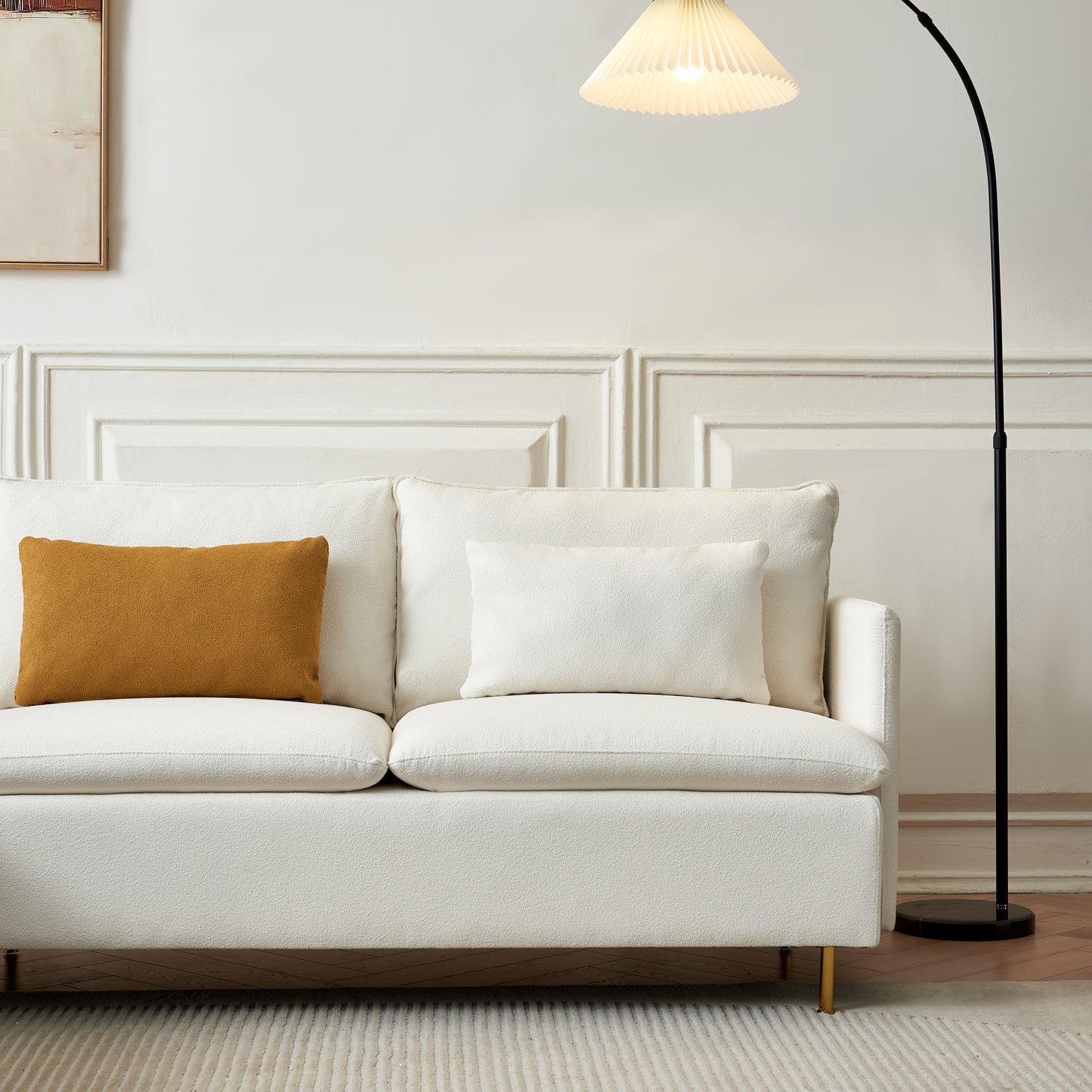 Amity Modern Teddy Fabric Sofa Sectional