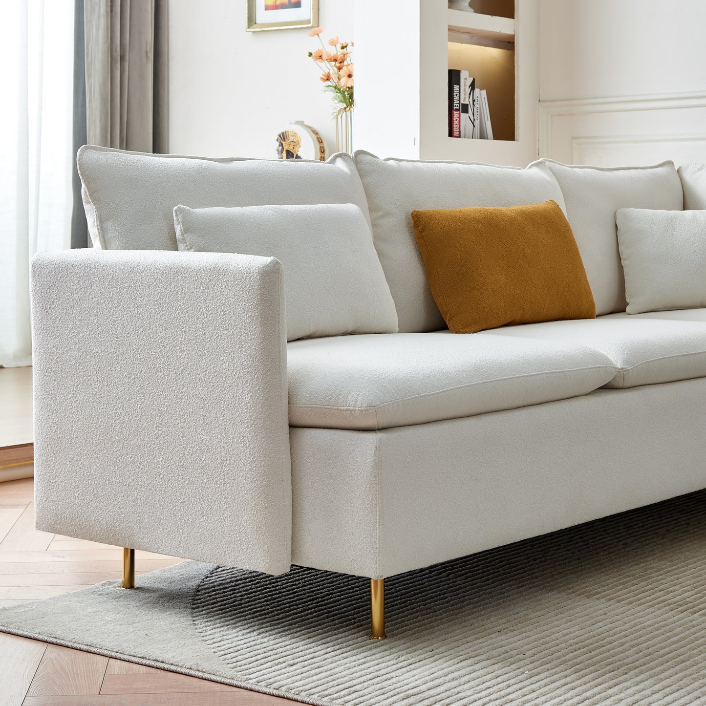 Amity Modern Teddy Fabric Sofa Sectional