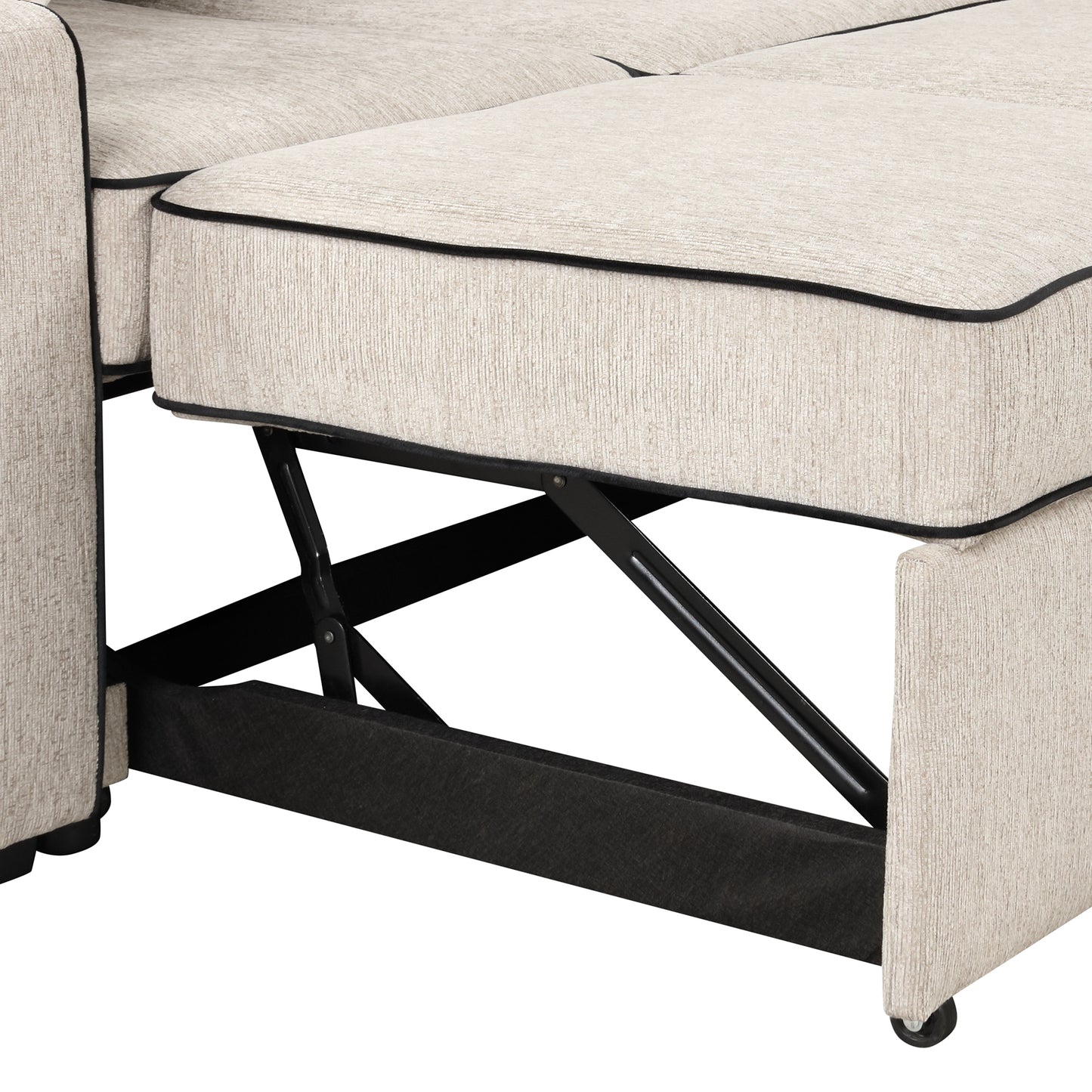 Emery Mid-Century L-Shaped Sofa Bed Sectional