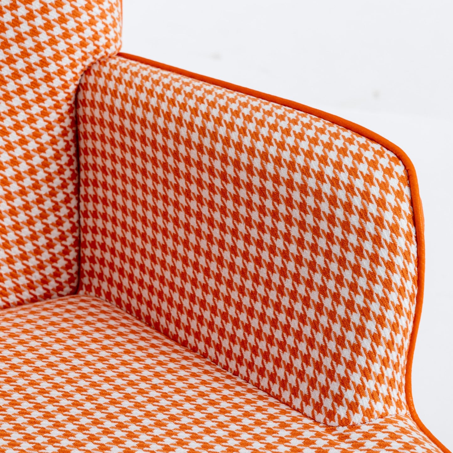 Kingsly Mid-Century Houndstooth Rocking Chair