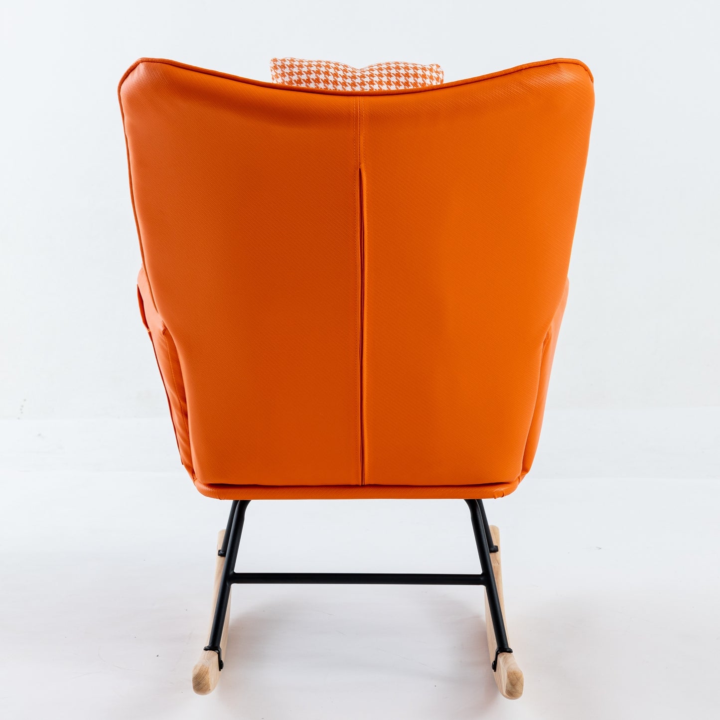 Kingsly Mid-Century Houndstooth Rocking Chair