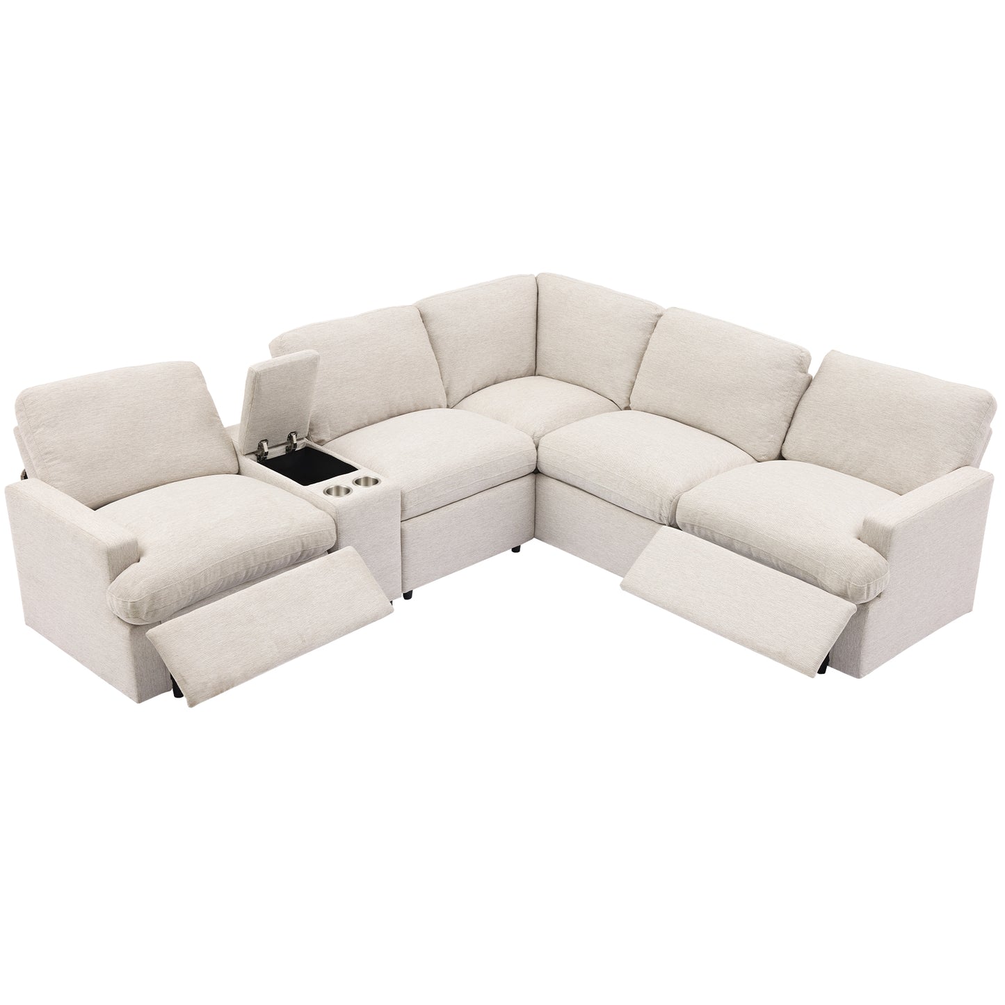 Fremont Modern Power Recliner Sectional Sofa