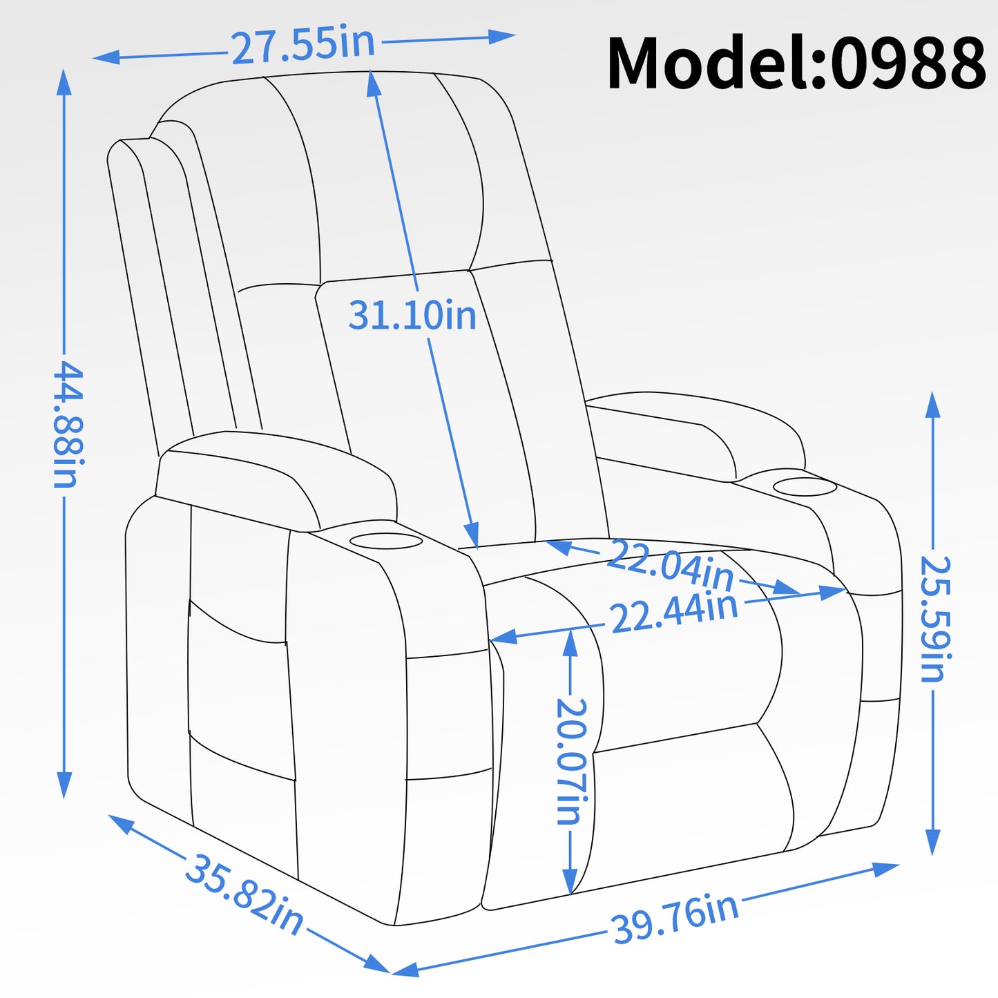 Westport Modern Vibration Power Lift Recliner