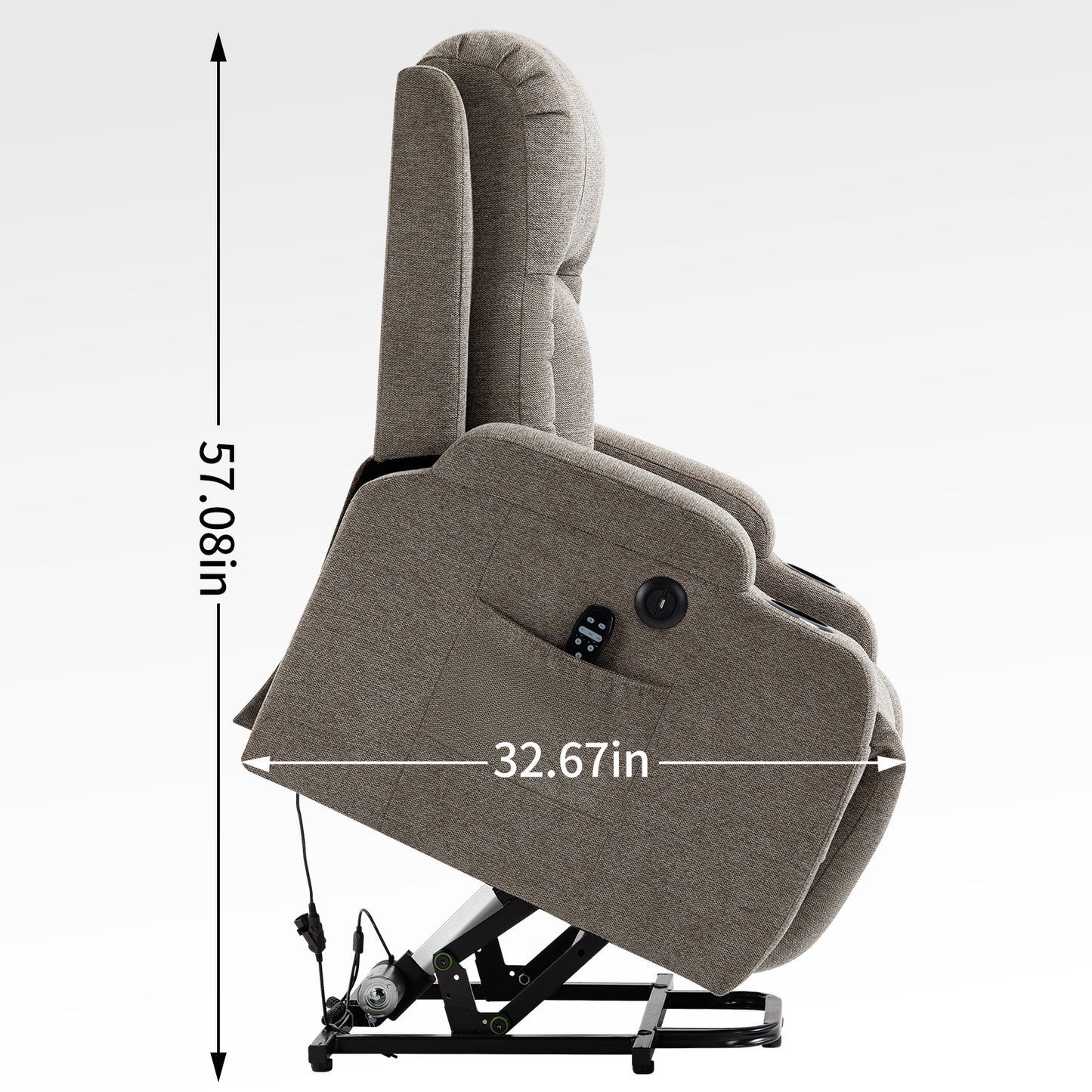 Westport Modern Vibration Power Lift Recliner
