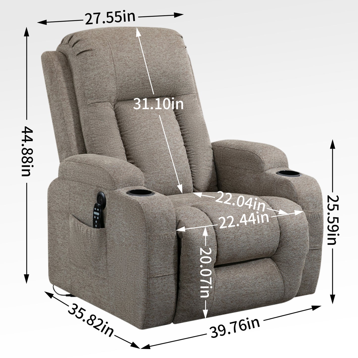 Westport Modern Vibration Power Lift Recliner
