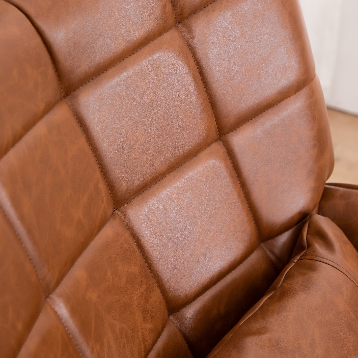 Lazzareschi Contemporary Bonded Leather Accent Chair