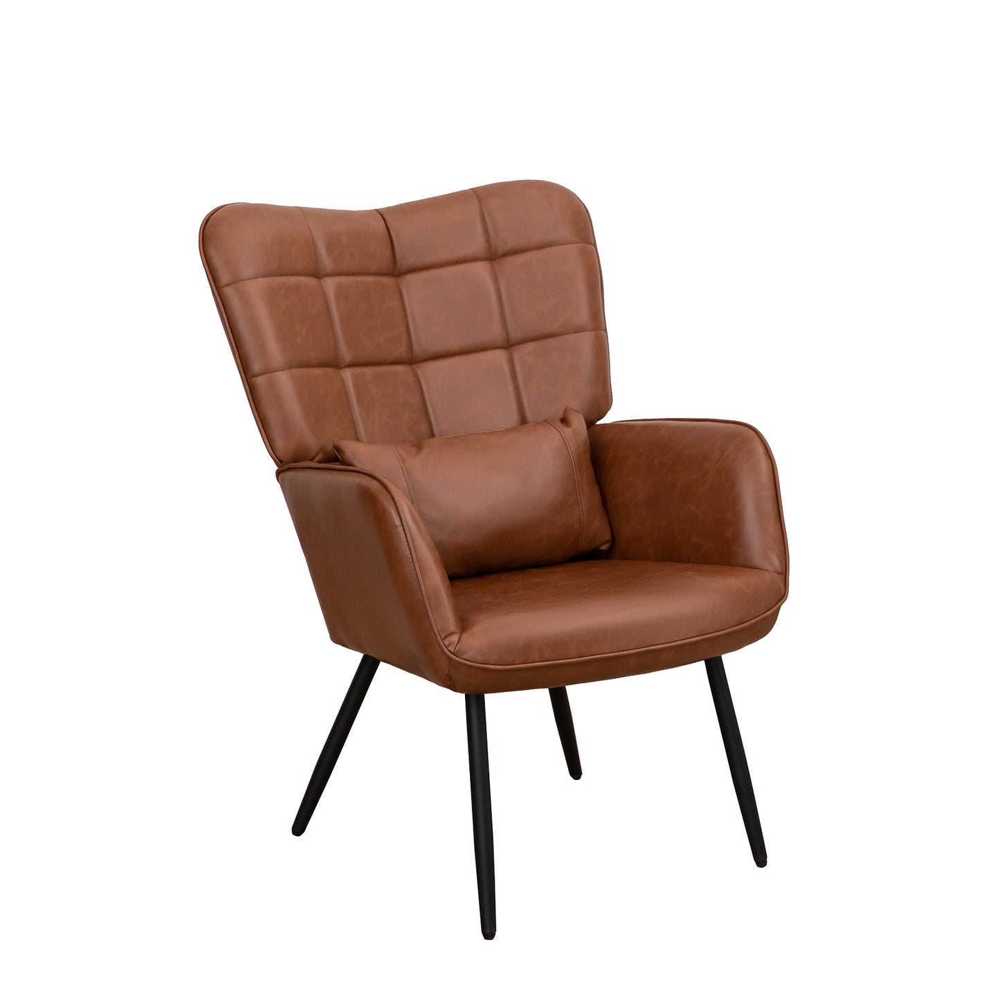 Lazzareschi Contemporary Bonded Leather Accent Chair