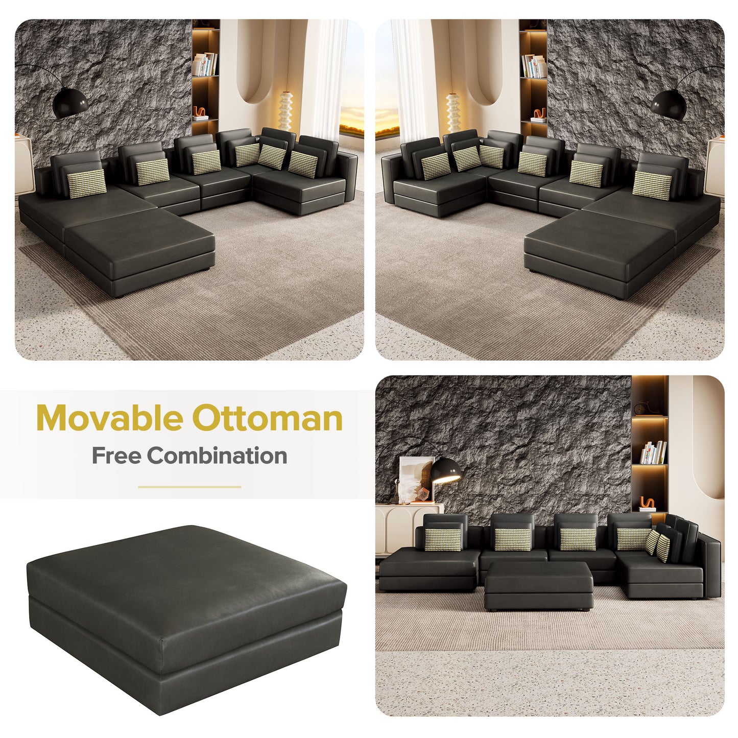 Luz Contemporary Modular Sectional Sofa